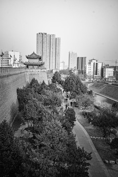 古城西安城楼老照片