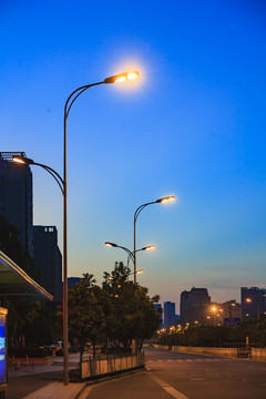 宁波鄞州中心区夜景