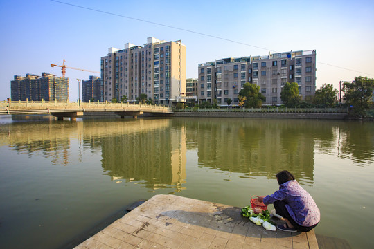 宁波鄞州皎碶河村美景