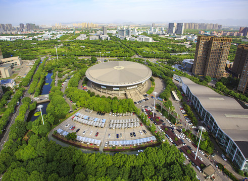 宁波鄞州体育中心景色