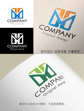 HM标志设计logo设计
