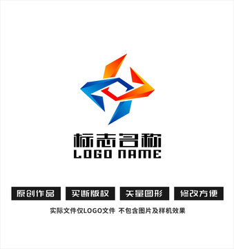 DG字母GD标志合作logo