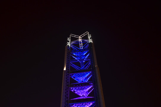 北京奥运会玲珑塔夜景