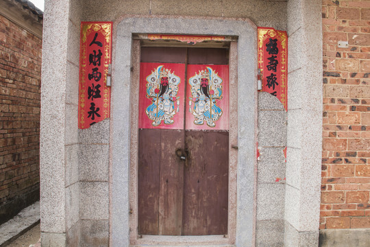 农村老屋大门