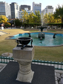 西式喷水花园