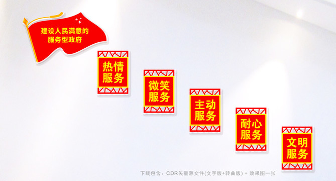 便民服务中心楼梯展板