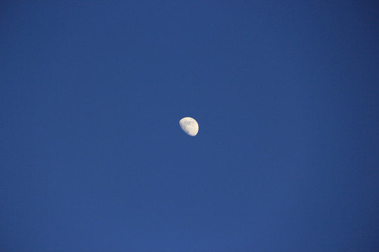 月亮蓝色背景