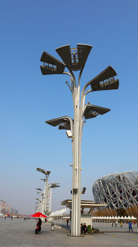 北京鸟巢路灯