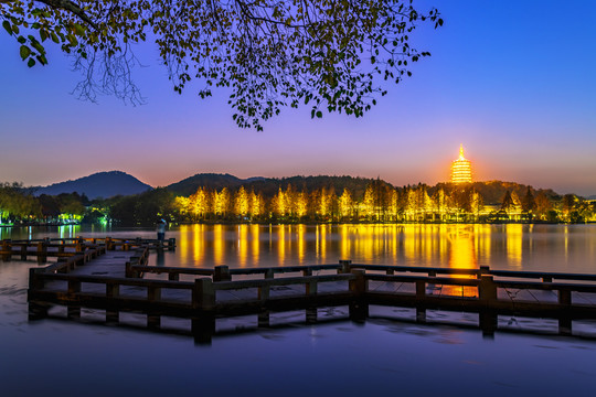 杭州长桥公园夜景
