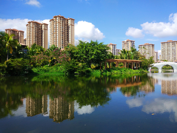 海南清水湾中央公园美景如画