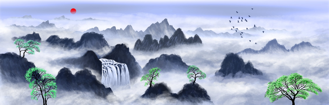 巨幅山水画