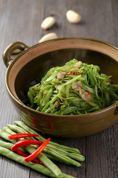砂锅四季豆