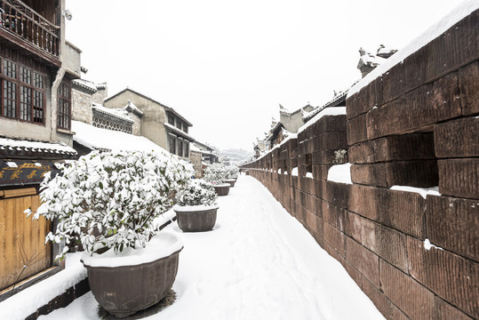 凤凰古城雪景