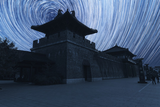东台西溪星空夜景