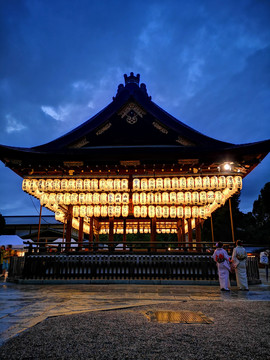日本京都八坂神社夜景