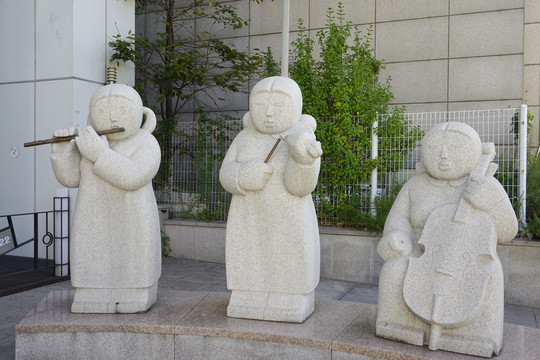 韩国水原市城市雕塑音乐乐队