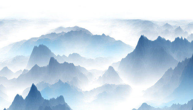 水墨山水背景墙