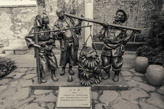 广州陈家祠人物雕塑