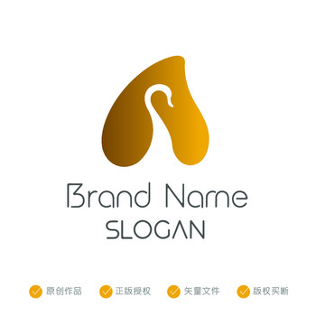 心型天鹅logo