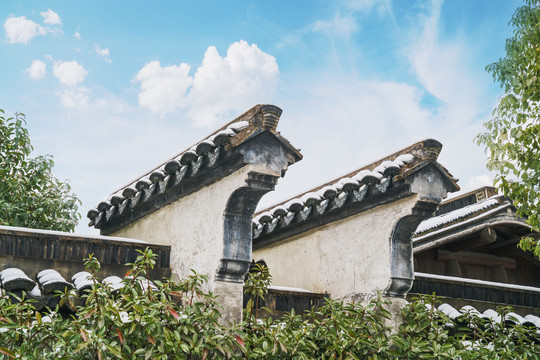 中国无锡荡口古镇古建筑旅游景点