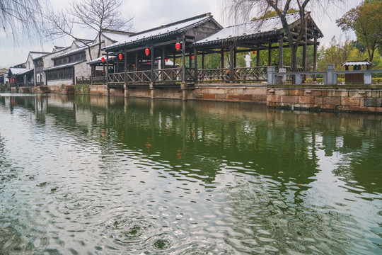 中国无锡荡口古镇古建筑旅游景点