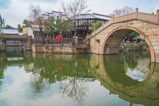 中国无锡荡口古镇古建筑旅游景点