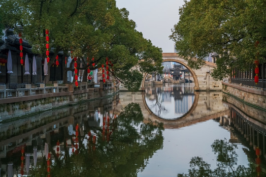 无锡美丽的惠山古镇古建筑风光