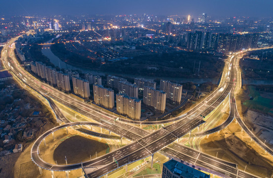 江苏淮安内环高架夜景