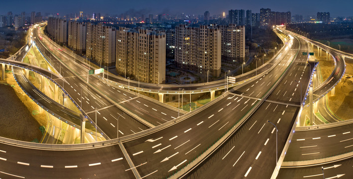 江苏淮安内环高架夜景