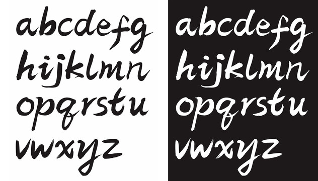 26英文字母小写书法字体