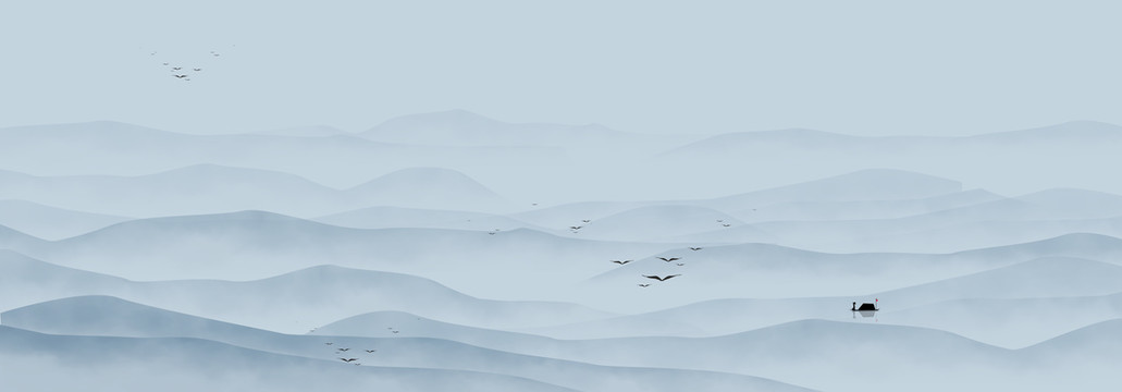 中式山水画
