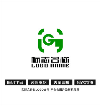 G字母J标志logo