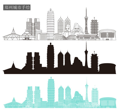 郑州城市手绘