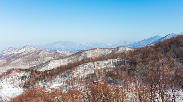 吉林山区山林雪景