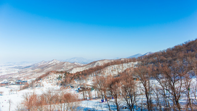 吉林山区山林雪景