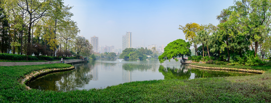 广州东山湖公园全景图