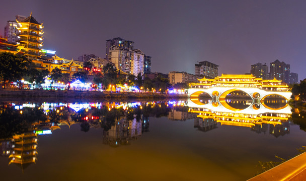 成都九眼桥夜景