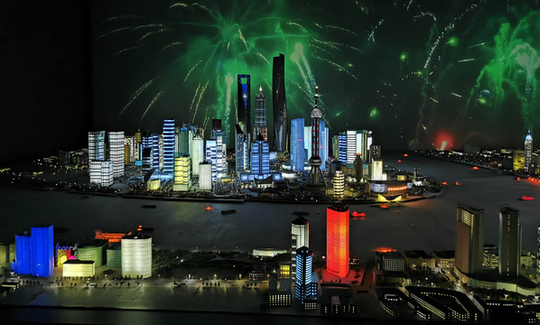 上海外滩夜景模型