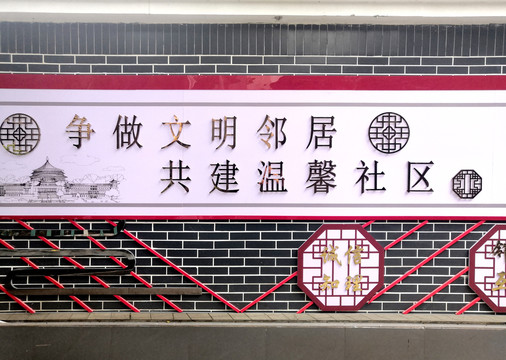 社区中华美德文化墙