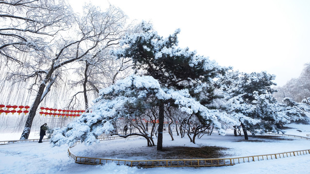 圆明园雪景