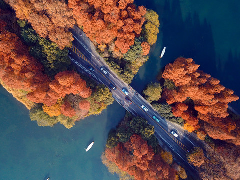 西湖秋景