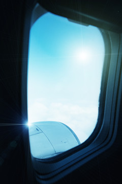 飞机机舱透视窗户