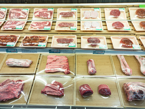 肉制品超市柜台
