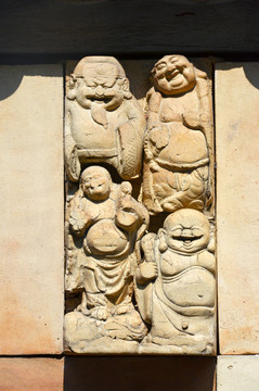 福禄寿陶瓷雕像