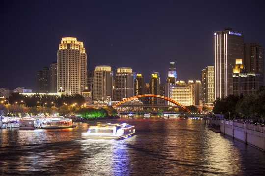 天津海河夜景