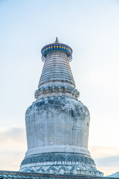 中国五台山景区里的佛塔