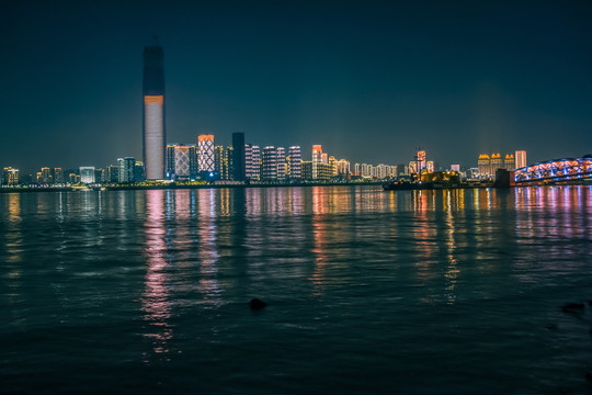 长江江岸夜景