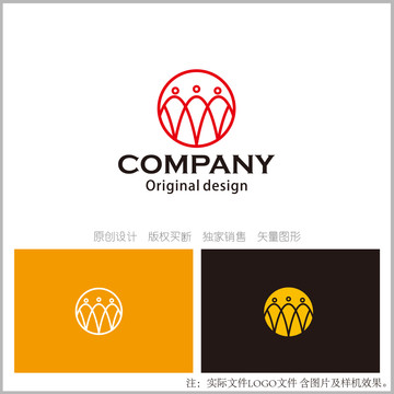 LOGO设计M字母logo