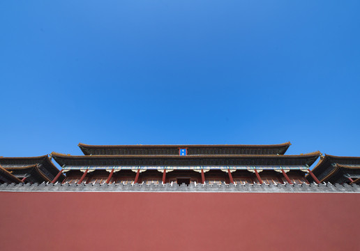 中国北京故宫午门红墙