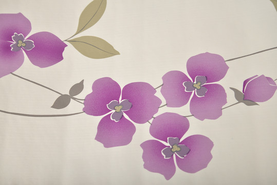 紫色花朵墙纸图案